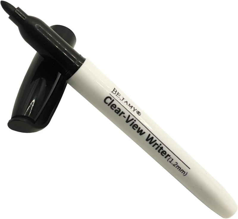 Bejamy (PACK of 14, Bullet Tip-1.2mm, BLACK ink) Clear-View Writer Bold Writing Pen,Water-Based Pigment Low Vision Marker,Assistive Writing Tool for Visual Impairment,Odorless,Non-Toxic,No Oil,Alcohol Free - Image 3